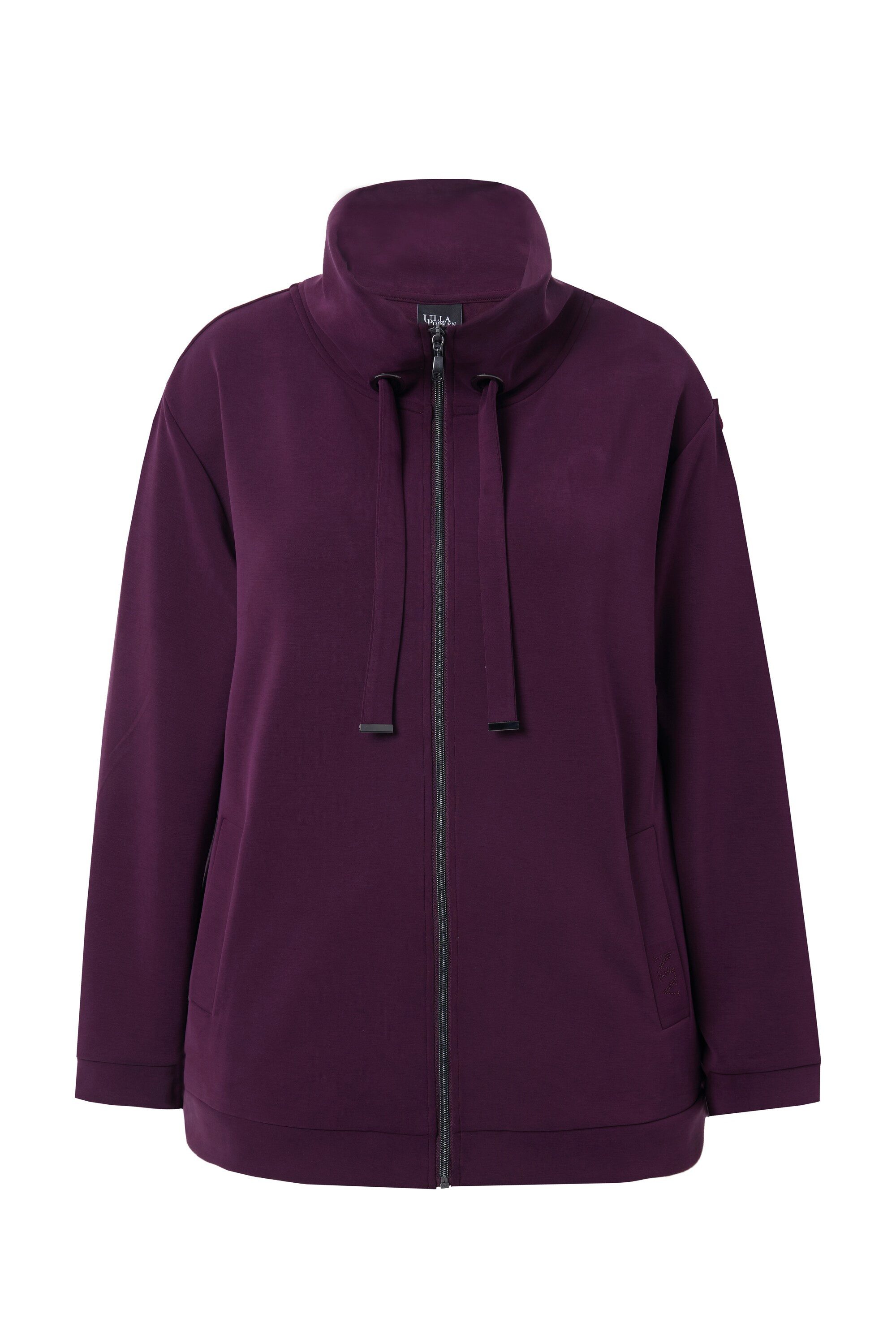 Ulla Popken Sweatjacke Sweatjacke Ziersteine Stehkragen günstig online kaufen