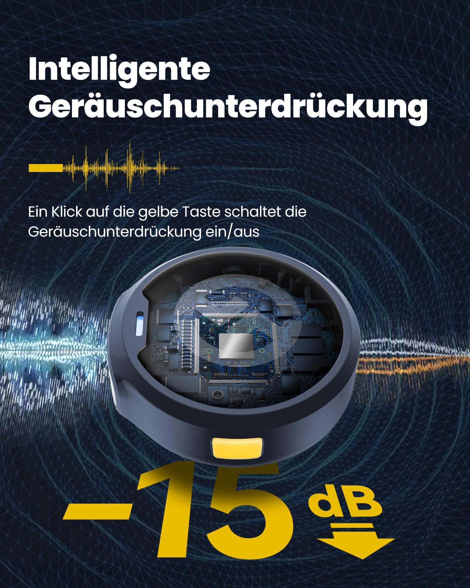 Hollyland Mikrofon Lark M2 Lavalier Funkmikrofonsystem mit 48kHz/24-Bit Hi-Fi Audio, Mikrofon (Sender) nur 9 g, 300m Übertragung, ENC Rauschunterdrückung – Bild 5 von 5