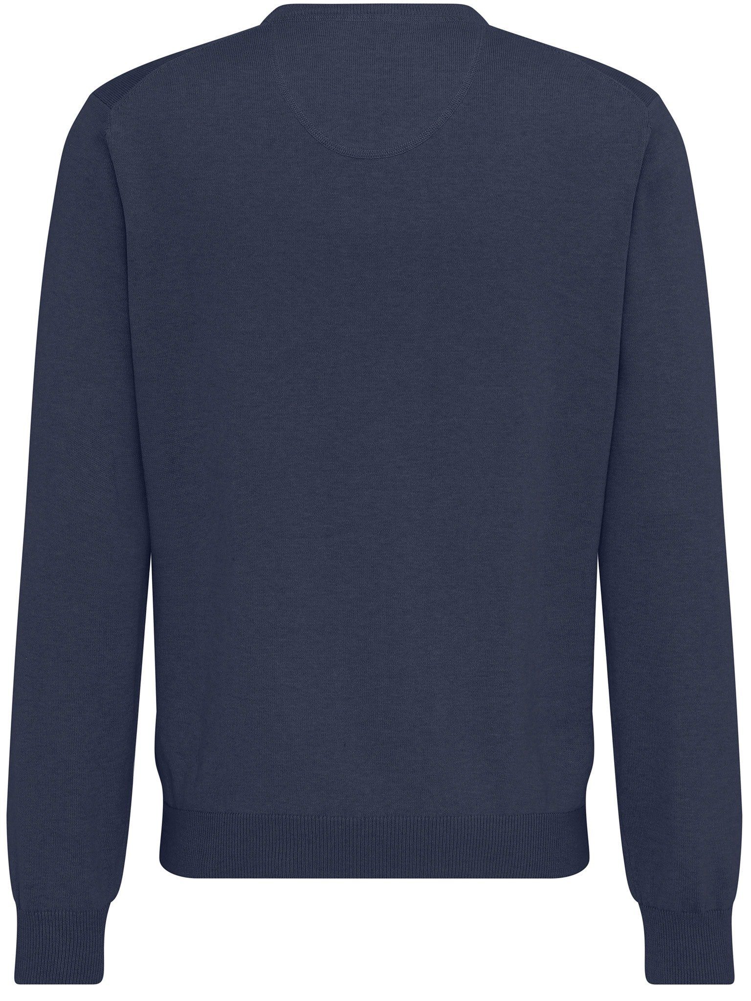 mit V-Kragen FYNCH-HATTON V-Ausschnitt Strickpullover FYNCH-HATTON (1-tlg) mit night Pullover