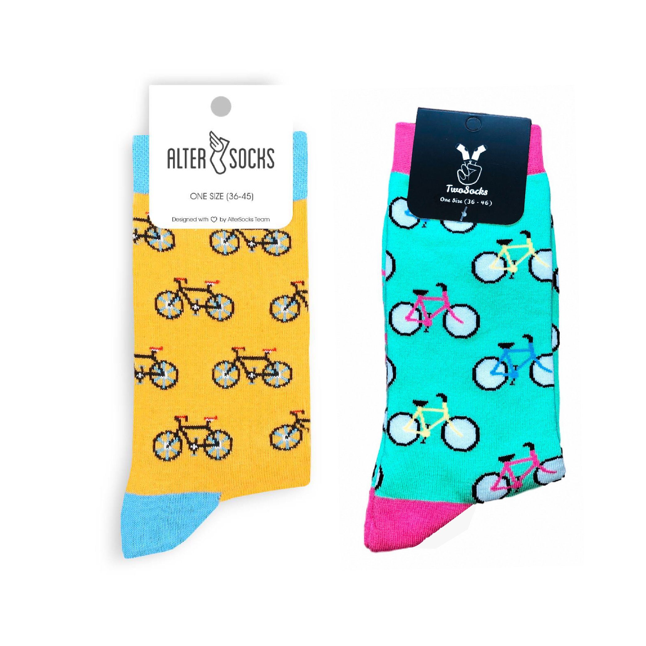 TwoSocks Freizeitsocken Fahrrad Socken Paar) Damen Herren (2 Socken, Einheitsgröße & lustige Baumwolle