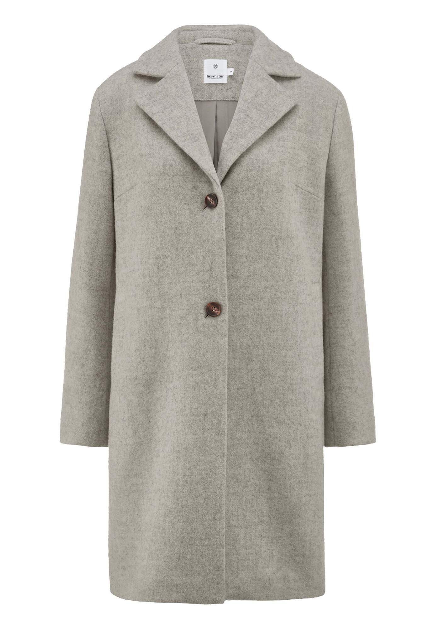 Hessnatur Wintermantel Regular aus reiner Schurwolle vom Deichschaf (1-tlg) günstig online kaufen