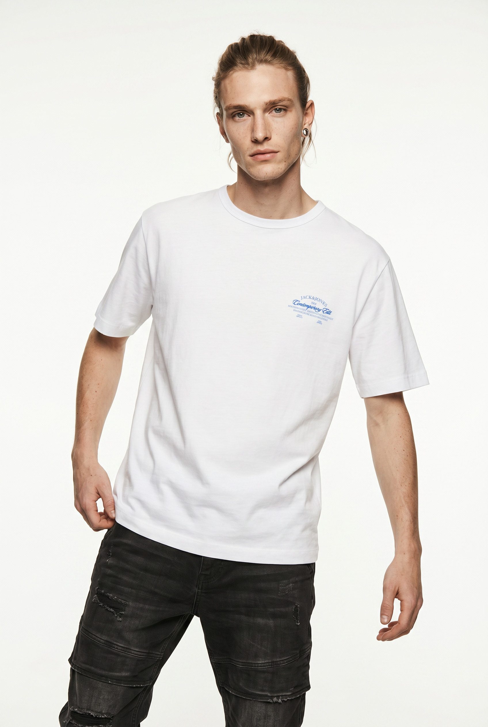 Jack & Jones T-Shirt JORNANTUCKET SCRIPT CHEST TEE CN