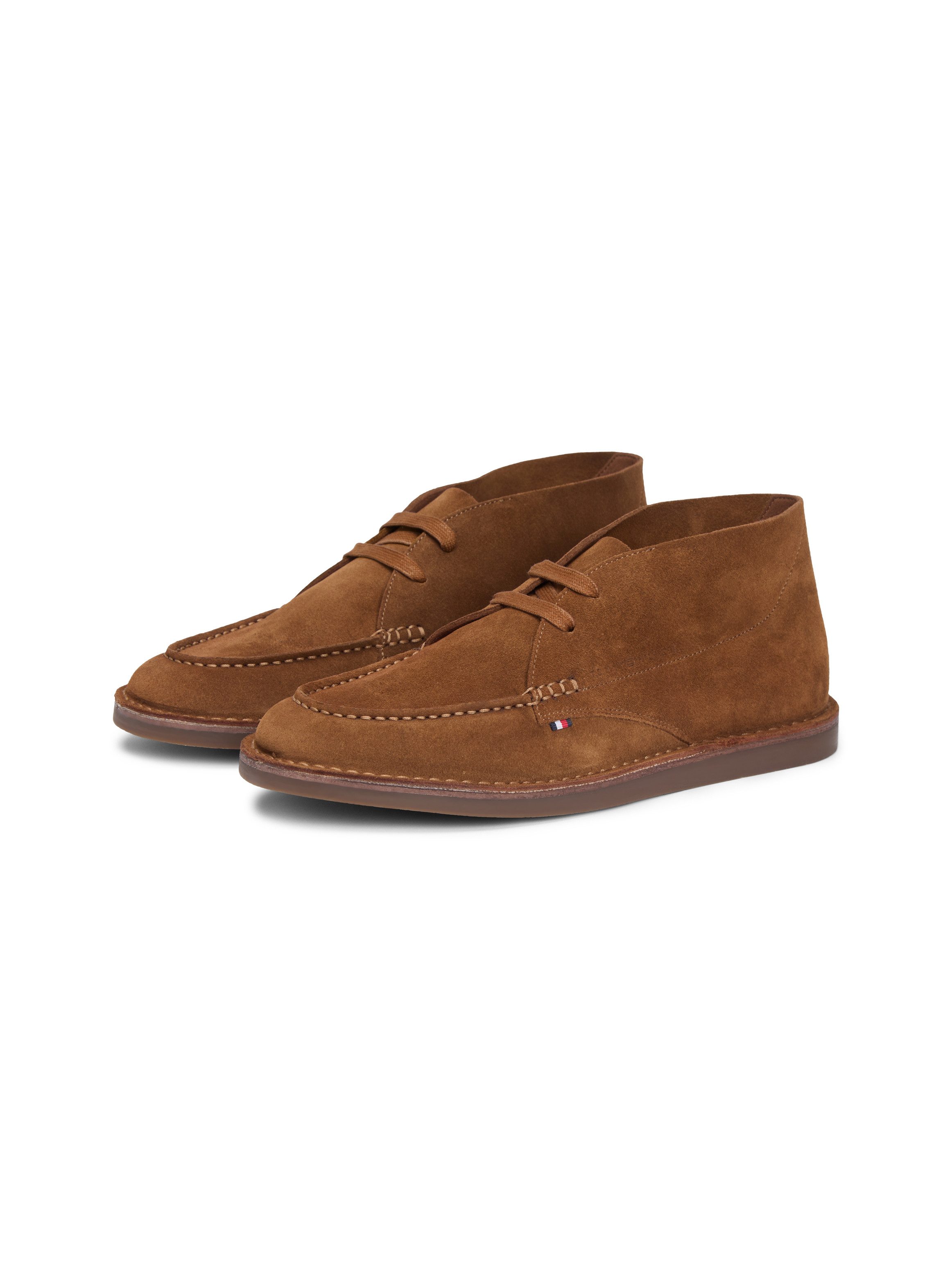 Tommy Hilfiger HILFIGER STITCHDOWN SUEDE CHUKKA Schnürboots, Schnürschuh in Mokassin-Optik