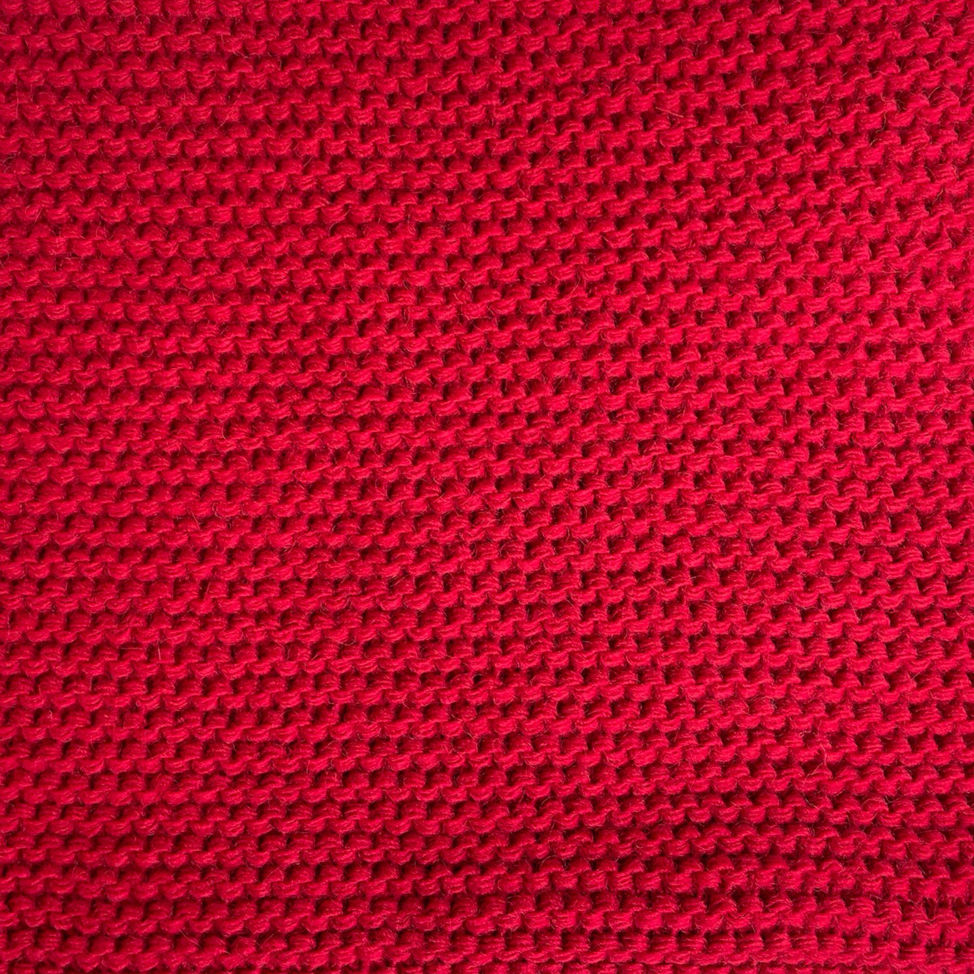 Loopschal einfarbig, Mütze & & Bommel, & Taschen4life rot Loop) Strick (Strickmütze achti Set großer Beanie Logo-Label Schal Bommelmütze 910