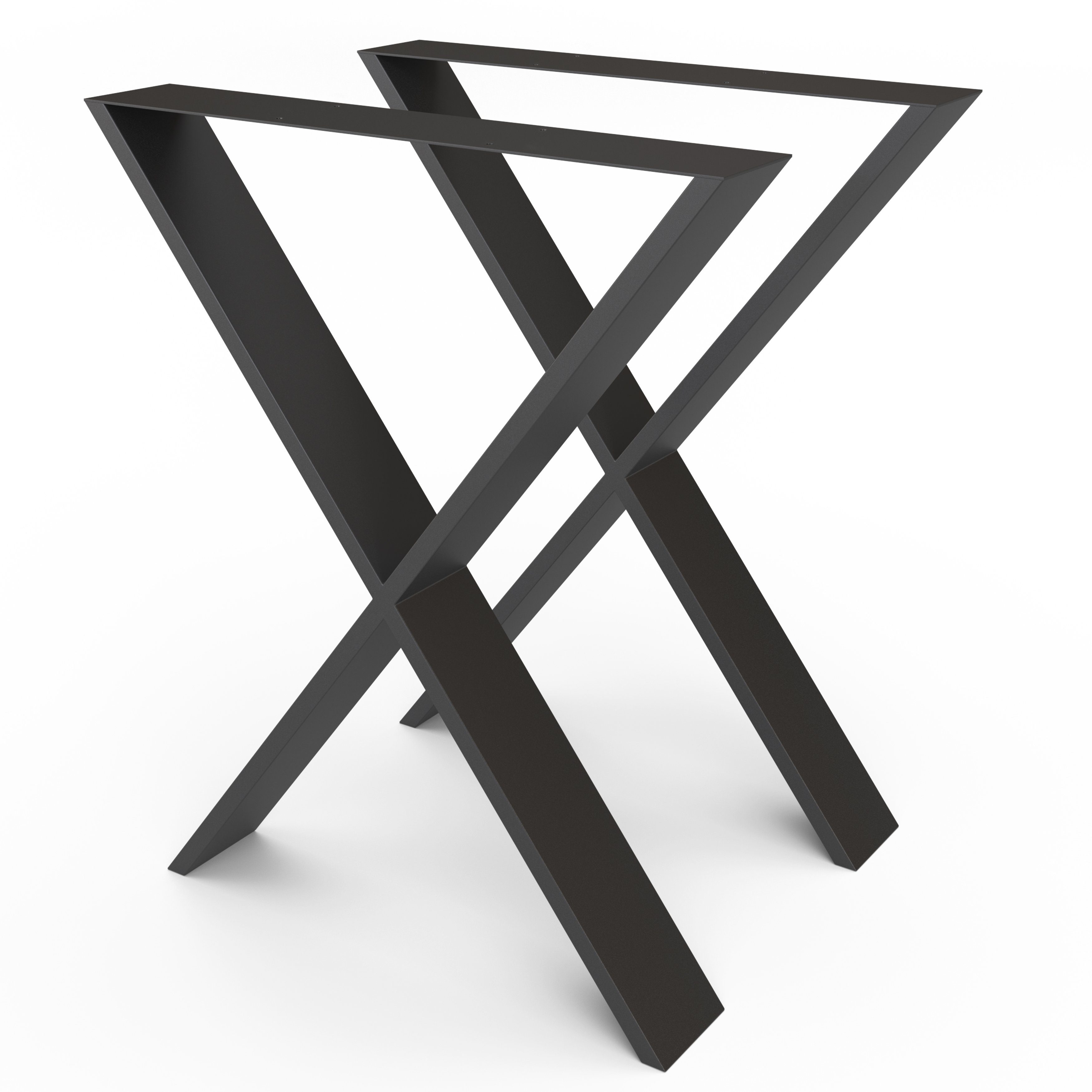 Tischgestell Stahl Tischgestell TKX3 X-Form 60x72cm in Schwarz