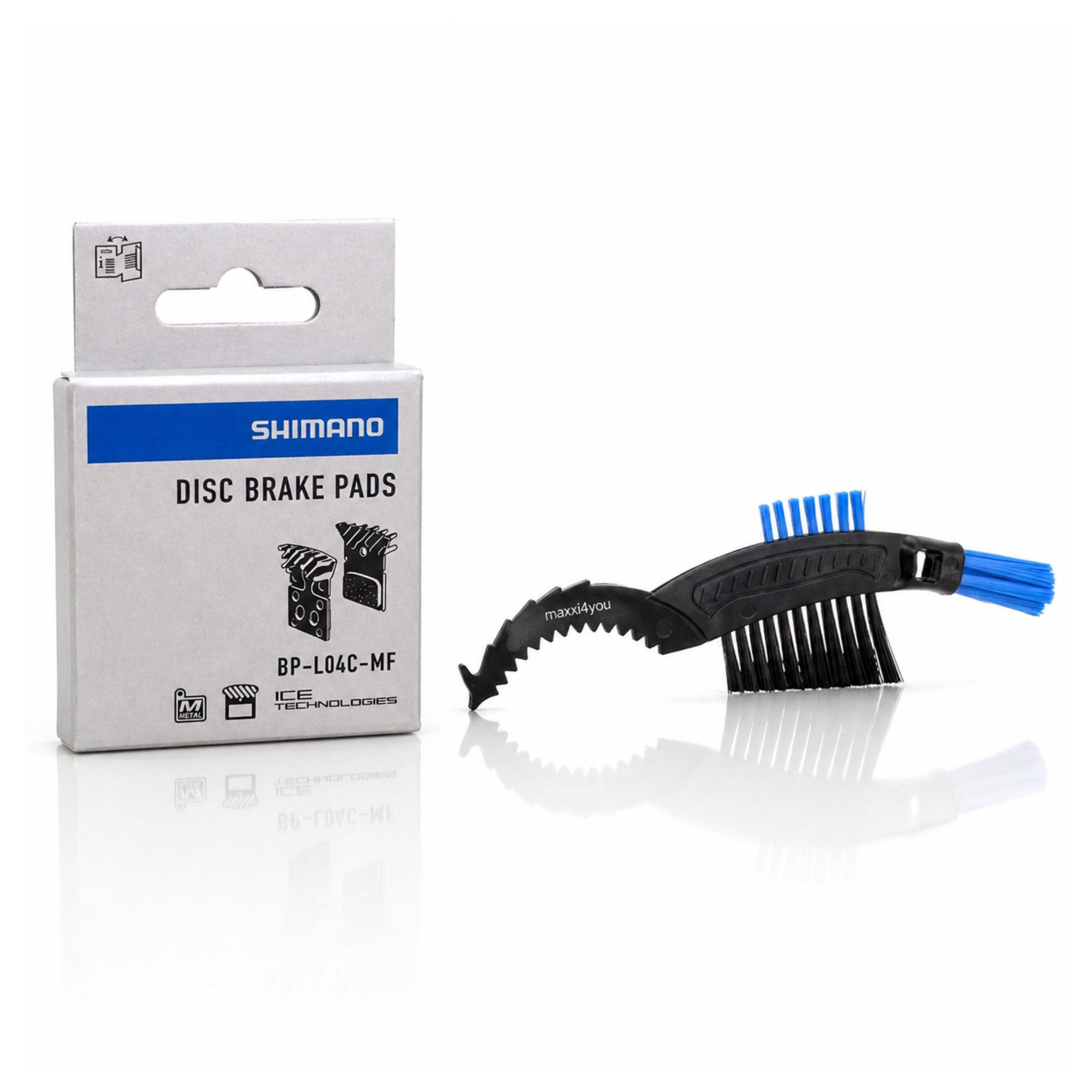 maxxi4you Bremsbelag Shimano Fahrrad Scheibenbremsbeläge - Disc Brake Pads L04C-MF inkl. KB