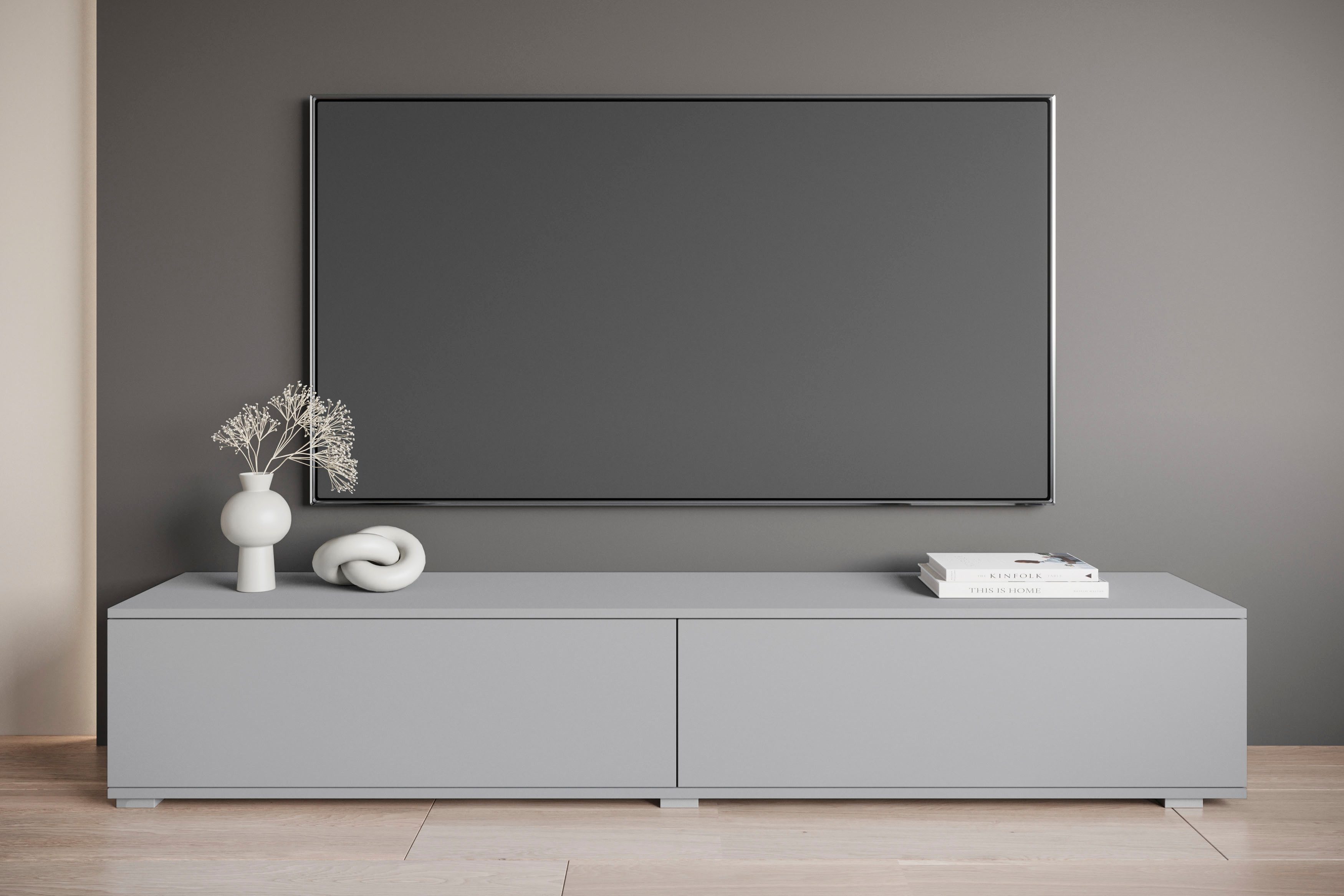 OTTO home Lowboard Kenia (1 St), 2 Klappen – flexibel hängend oder stehend montierbar