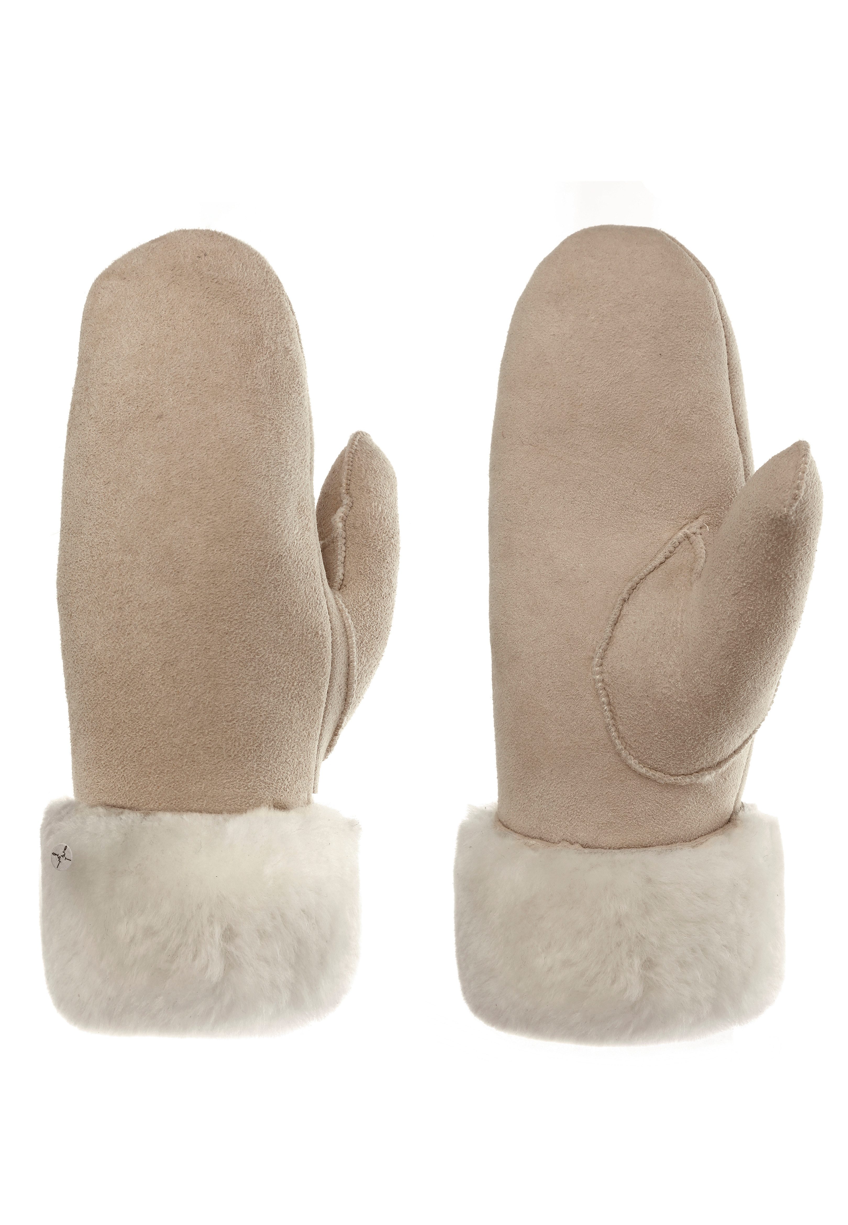 PEARLWOOD Lederhandschuhe FIONA (1 Paar) Velourleder, Fausthandschuh, warm gefüttert