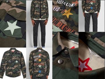 Valentino Winterjacke Valentino Jamie Reid Punk Star Military Camouflage Shirt Jacket Army J