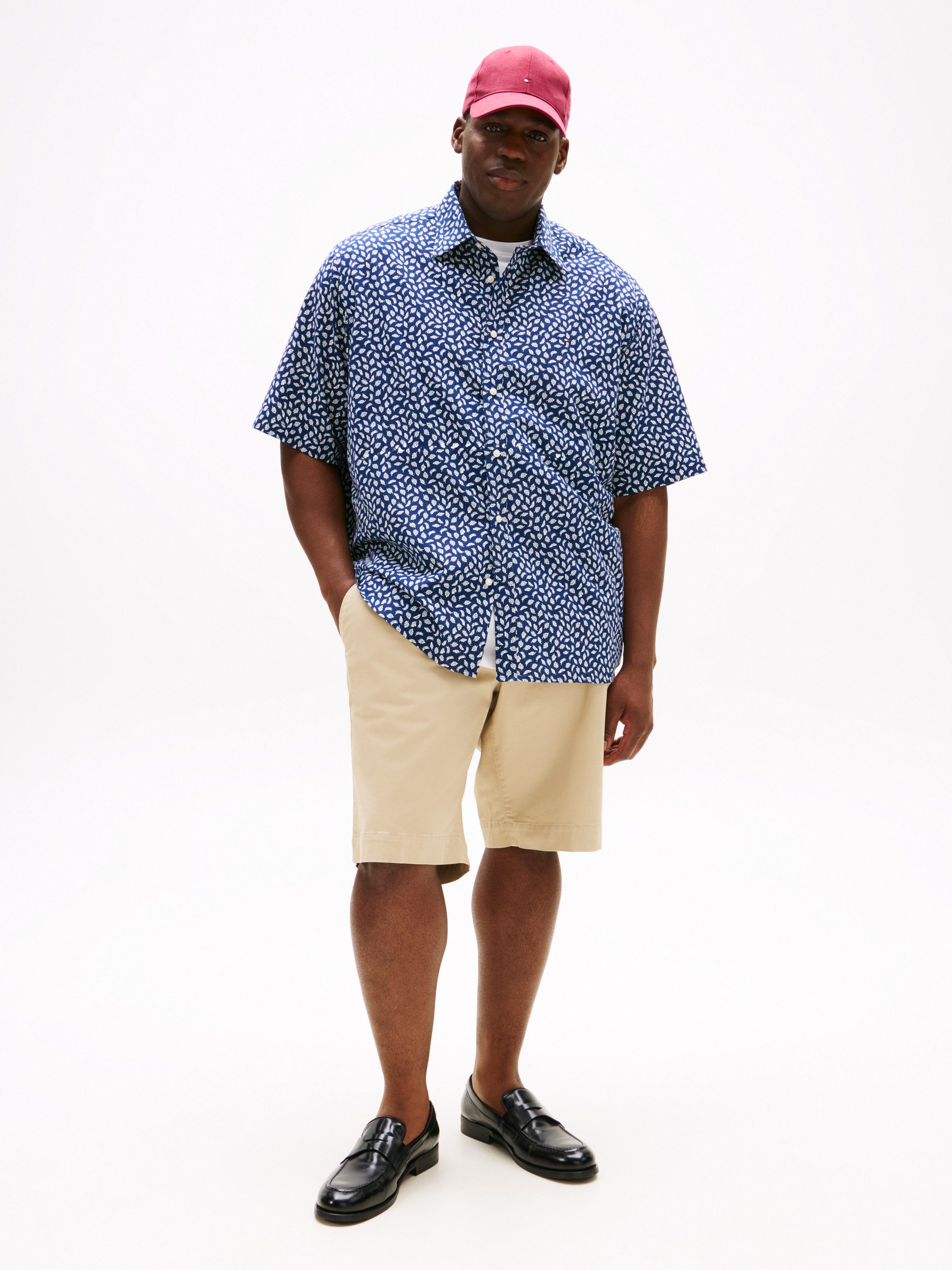 Tommy Hilfiger Big & Tall Kurzarmhemd BT-LINEN BLEND AOP SS RF SHIRT-B Groß günstig online kaufen