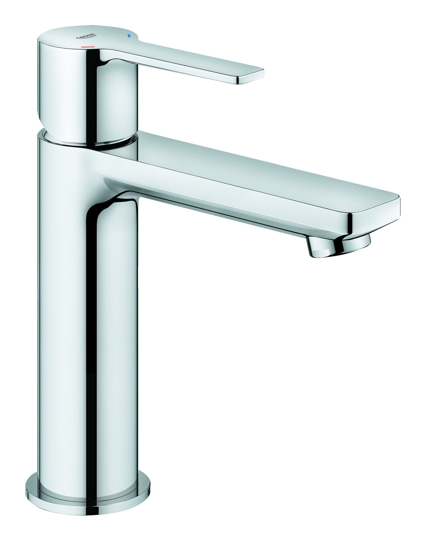 Grohe Waschtischarmatur Lineare Einhand-Waschtischbatterie mit Push-Open-Ablaufgarnitur S-Size