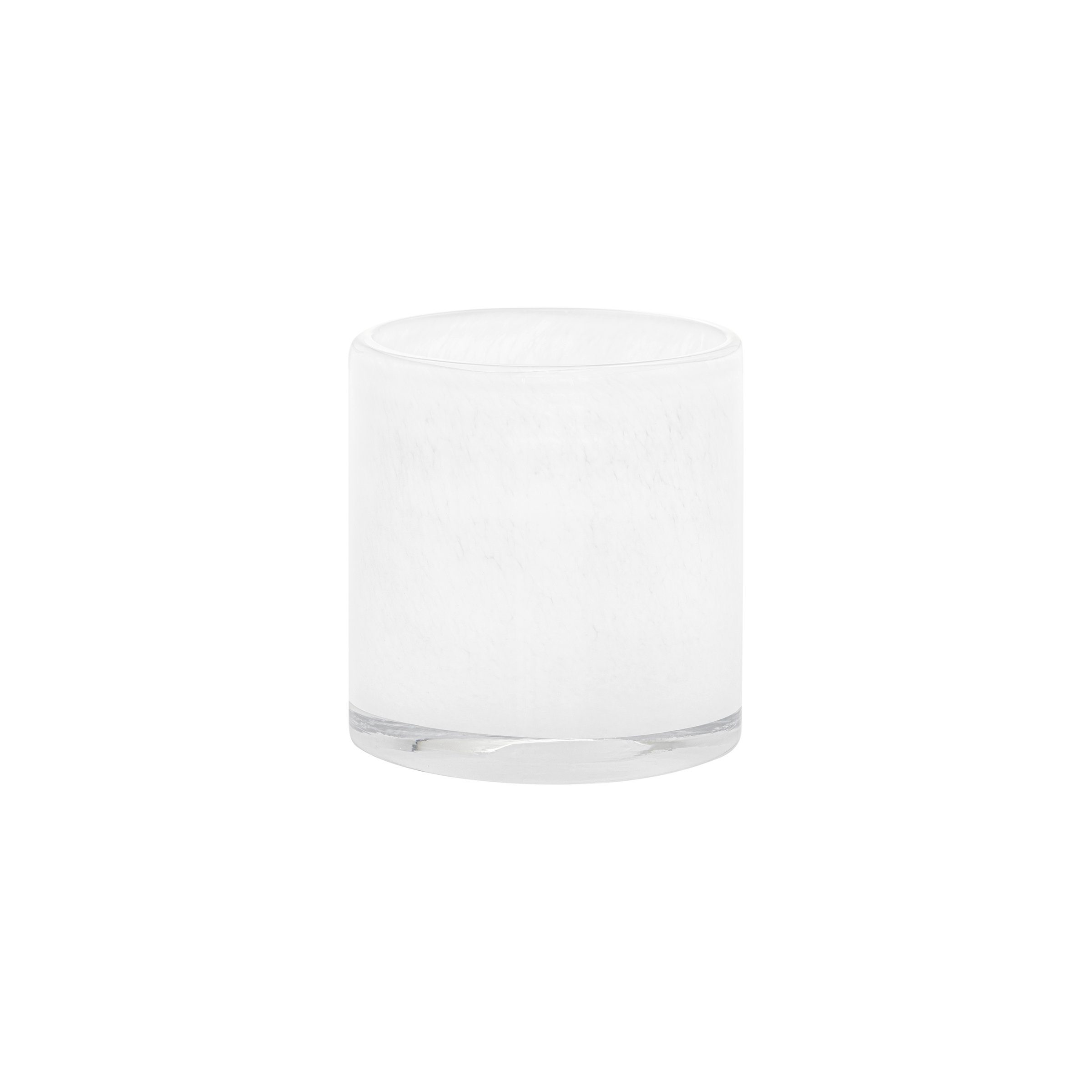 aus blomus -SAGA- Glas Windlicht White Kerzenhalter