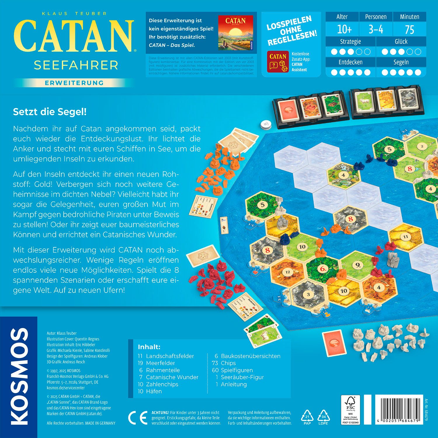 Kosmos Spiel CATAN Seefahrer, Strategiespiel, Made in Germany