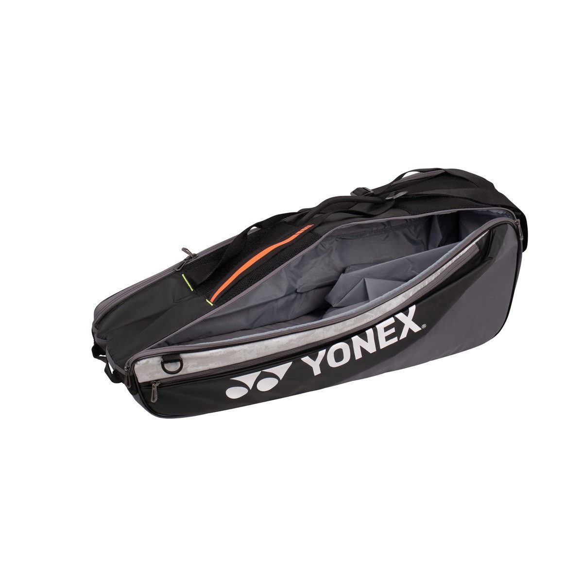 Yonex Sporttasche Racketbag Club Racket (Schlägertasche, 2 Hauptfächer) 2025 schwarz 6er