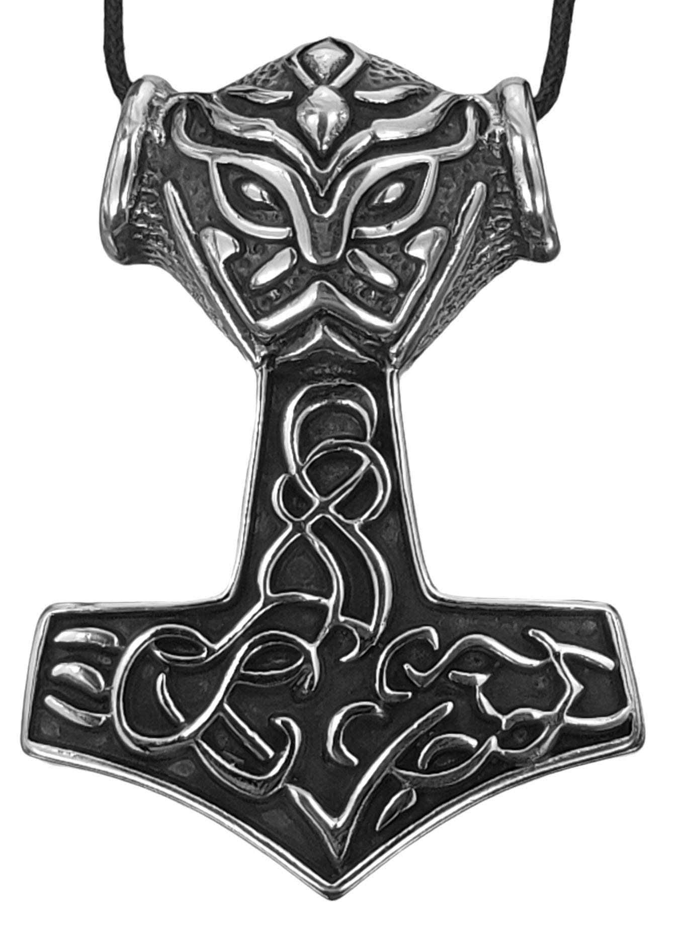 Kettenanhänger Thorshammer Edelstahl Anhänger Mjölnir Thor Hammer Thorhammer Nr. 177