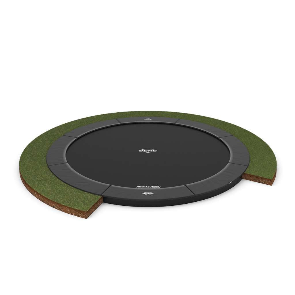 Bodentrampolin SPORTS Rund 380 cm Champion FlatGround Grey / grau