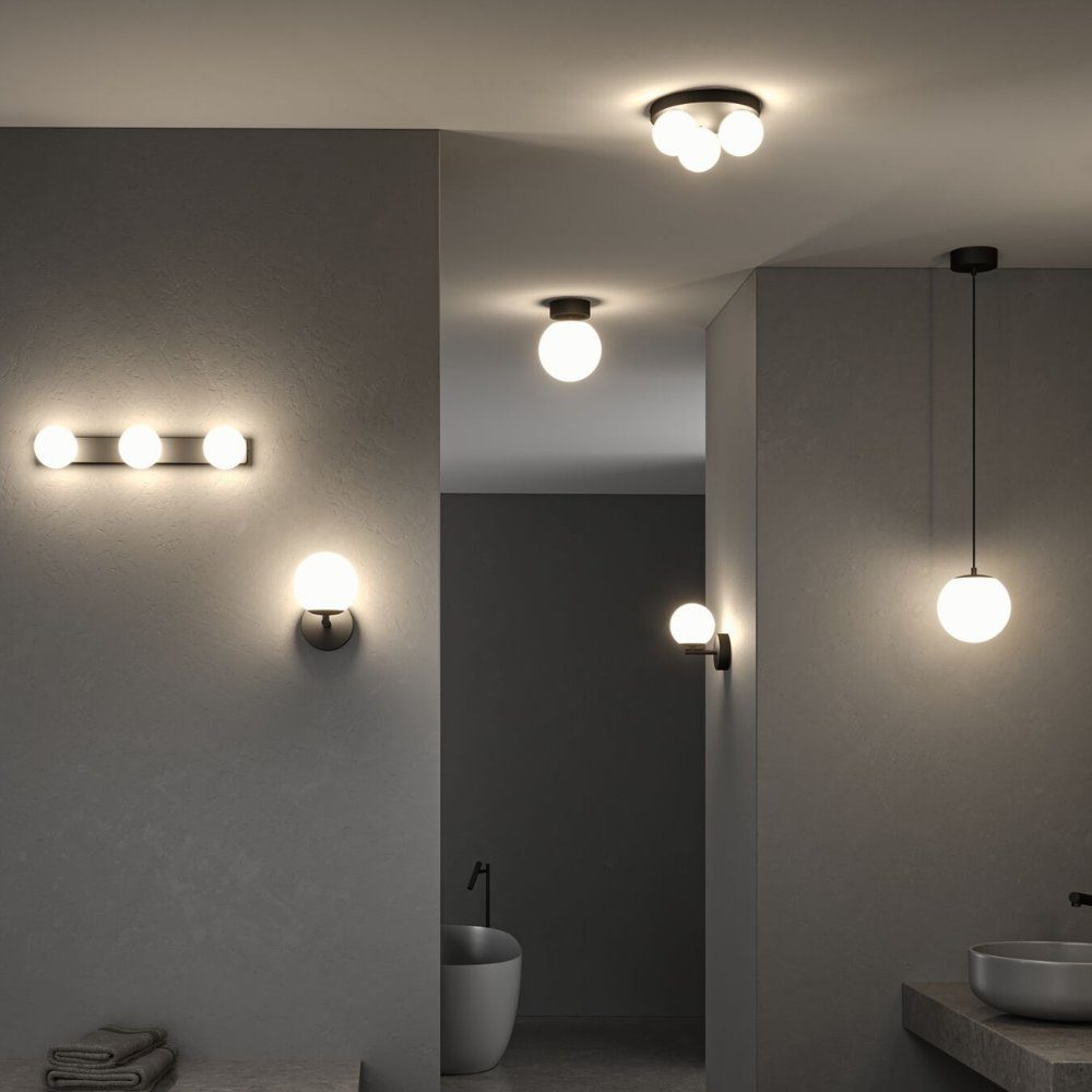 Badezimmer Paulmann fest Gove LED Weiß Leuchtmittel das keine enthalten: verbaut, LED, und 400lm IP44, Badleuchte, Angabe, Wandleuchte Badezimmerlampen, Ja, für in 5W warmweiss, Lampen Spiegelleuchte Schwarz-matt
