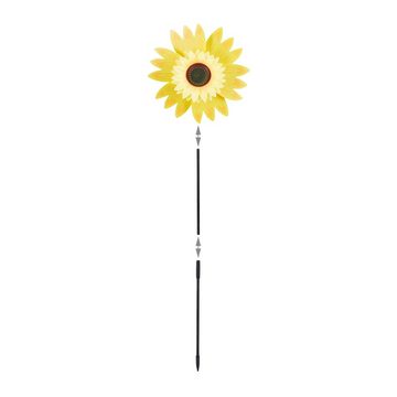 relaxdays Windspiel 2er Set Windrad Sonnenblume