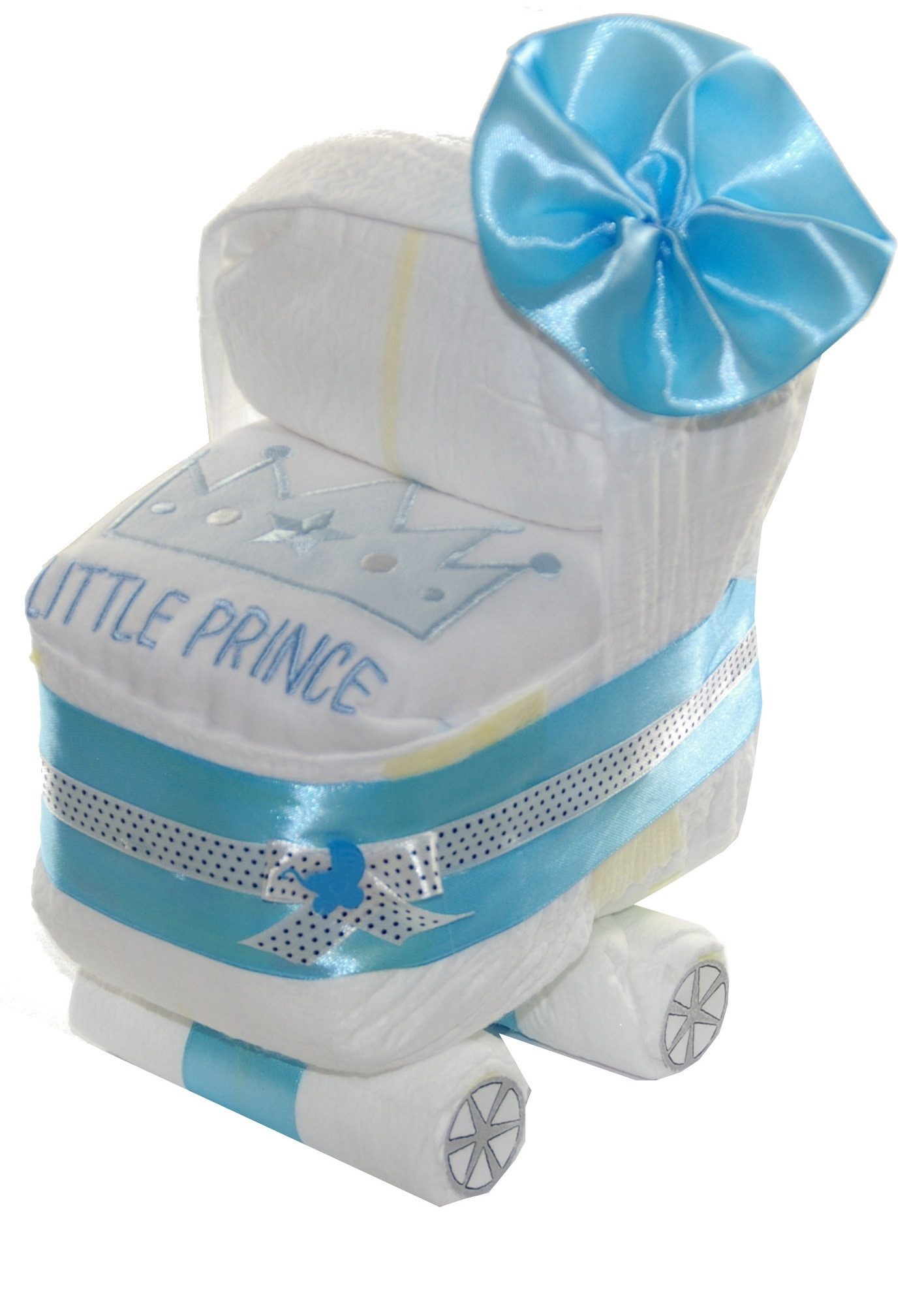 Neugeborenen-Geschenkset Windeltorte I Kleiner Windelwagen