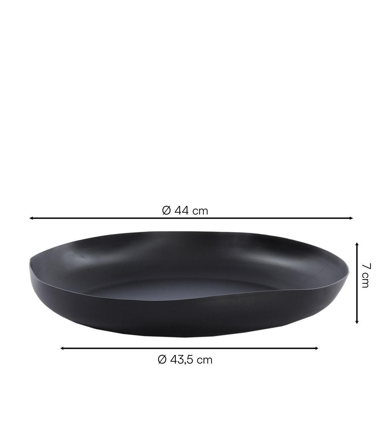 Light & Living Dekoschale ANZIO, Schwarz, Metall, B 44 x H 7 x T 43,5 cm, (1 St)