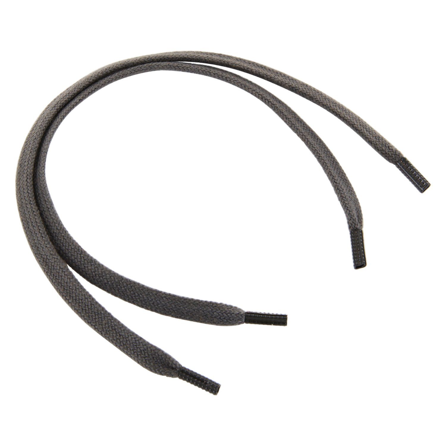 Rema Schnürsenkel Rema Schnürsenkel Dunkelgrau - flach - ca. 5 mm schmal für Sie nach Wunschlänge geschnitten und mit Metallenden versehen