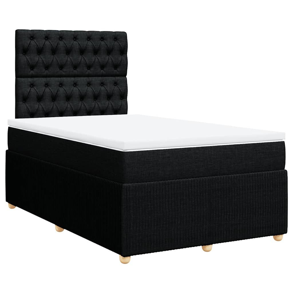 vidaXL Bett Boxspringbett mit Matratze Schwarz günstig online kaufen