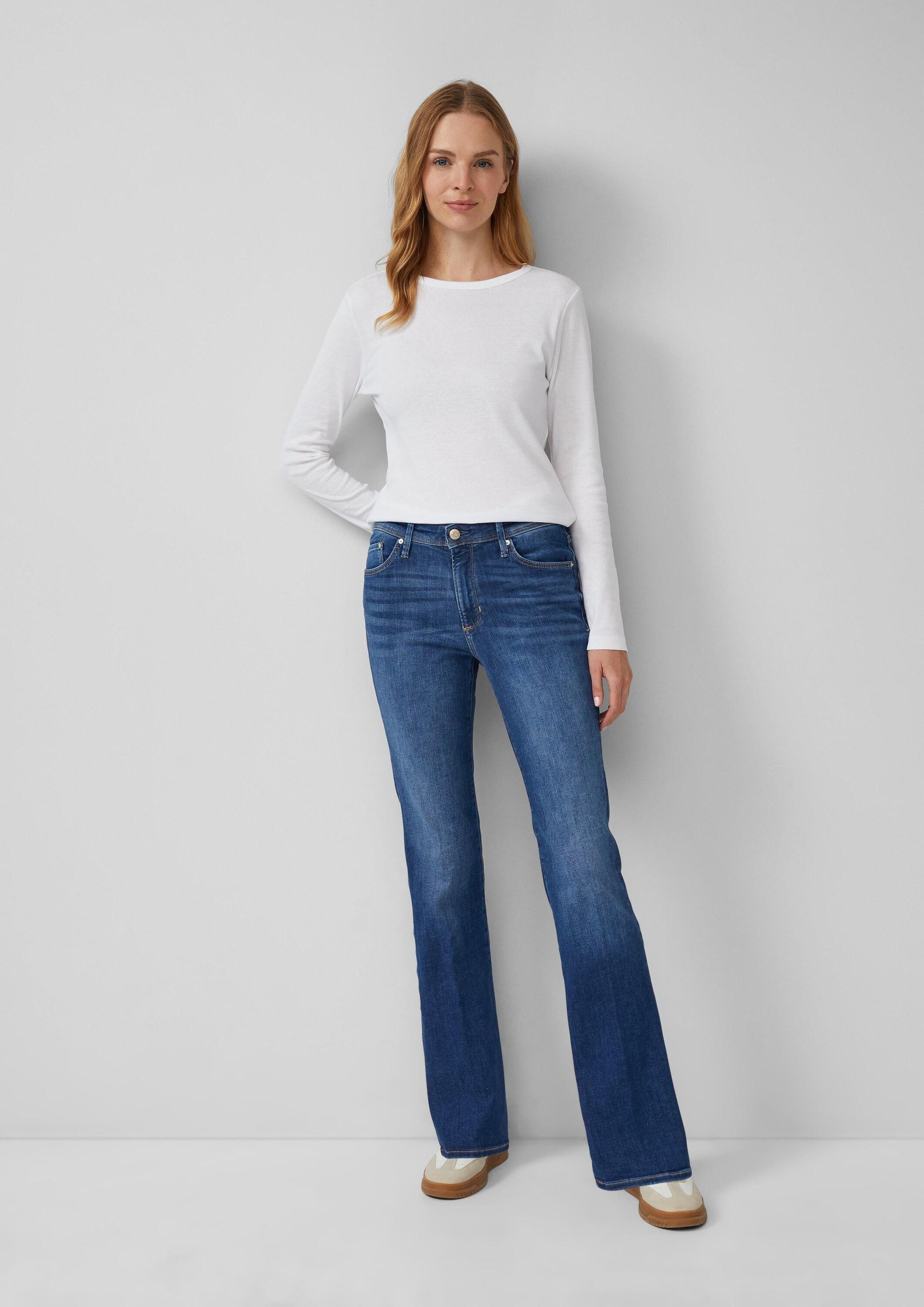 s.Oliver Bootcut-Jeans Jeans-Hose BEVERLY Jeans Beverly / Slim Fit / Mid Rise / Bootcut Leg