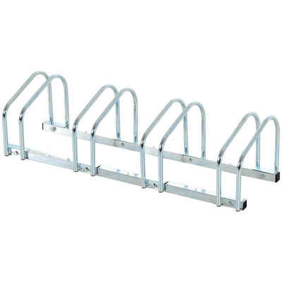 HOMCOM Fahrradständer Aufstellständer Fahrrad Ständer wetterfest langlebig (Mehrfachständer, 1-St., Radständer), 100L x 33B x 27H cm