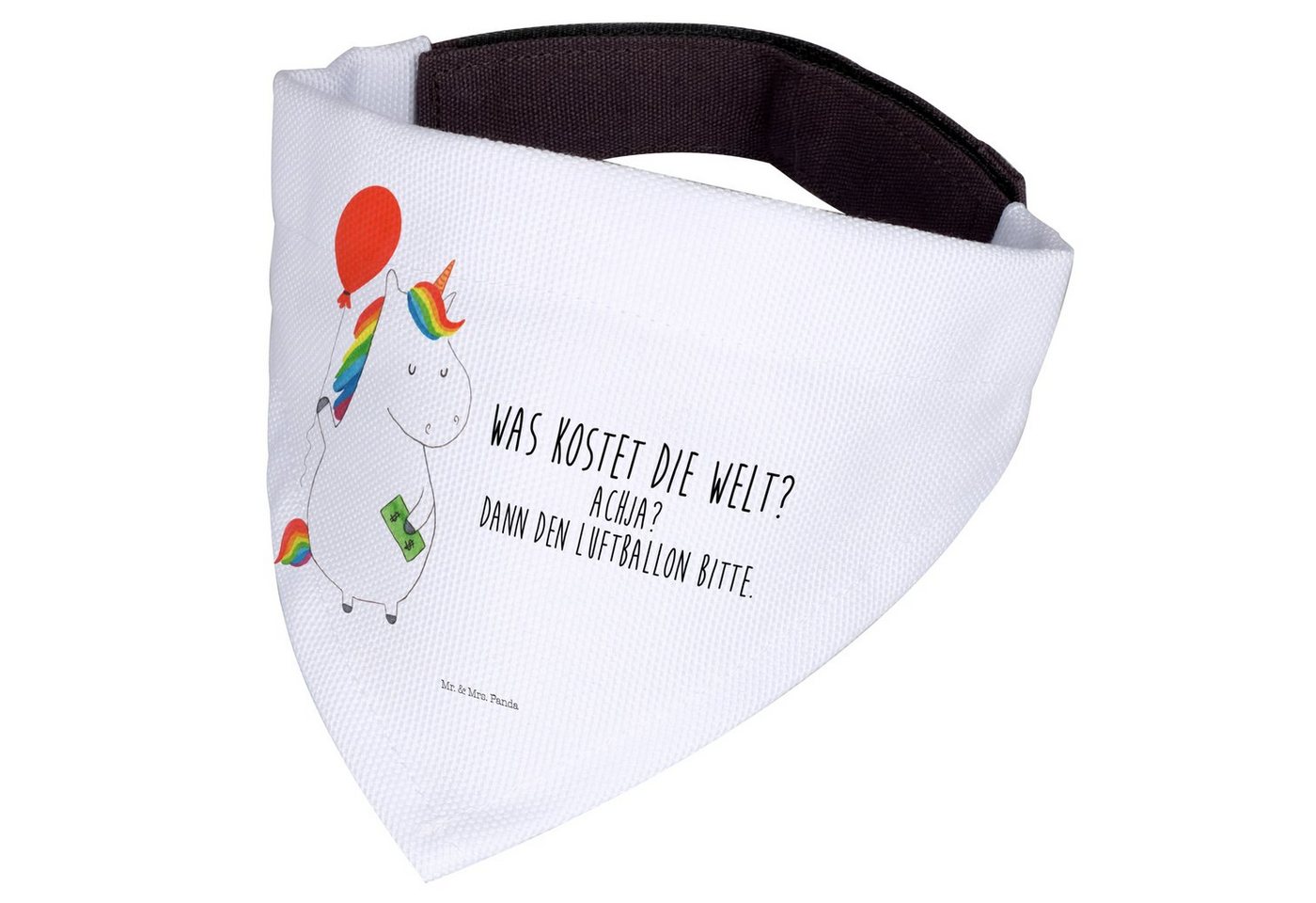 Thumbnail - Mr. & Mrs. Panda Hundefliege Einhorn Luftballon - Weiß - Geschenk, Hundehalstuch, Hunde, Einhörner, Polyester, Modisch u...