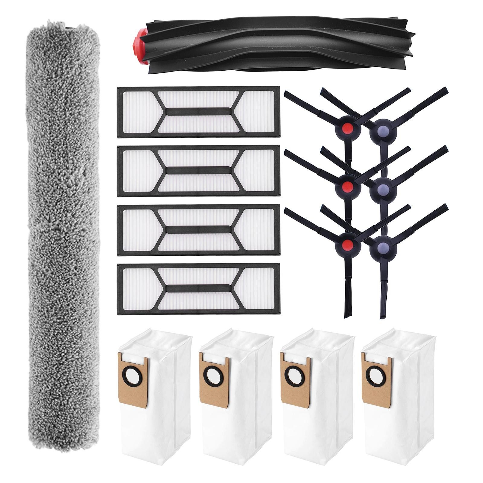 VERCO Reinigungsbürsten-Set Reinigungskit für Eufy, Für Eufy Omni S1 Pro, Für Eufy Omni S1, (16-tlg), Ersatz Teile Set Wartungskit Filter Seitenbürste Zubehör Bürste