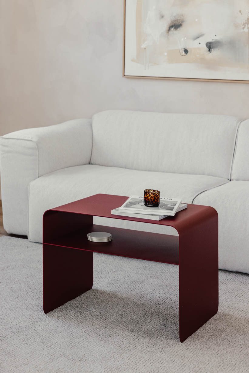 Metallbude Couchtisch COSMO, 2in1 - Design Couchtisch ohne Montage, rutschfest & kratzfest