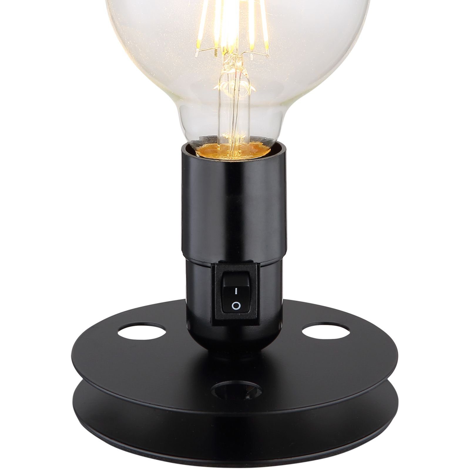 GLOBO LIGHTING Tischleuchte Tischlampe Schlafzimmer Tischleuchte Wohnzimmer mit Schalter Flur