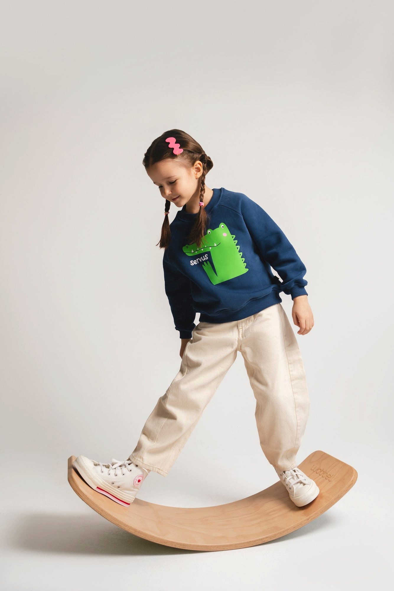 # SATURNDAY Sweatshirt Kinder-Sweatshirt mit Krokodil-Motiv – Blau - 100% Baumwolle Krokodil, Servus