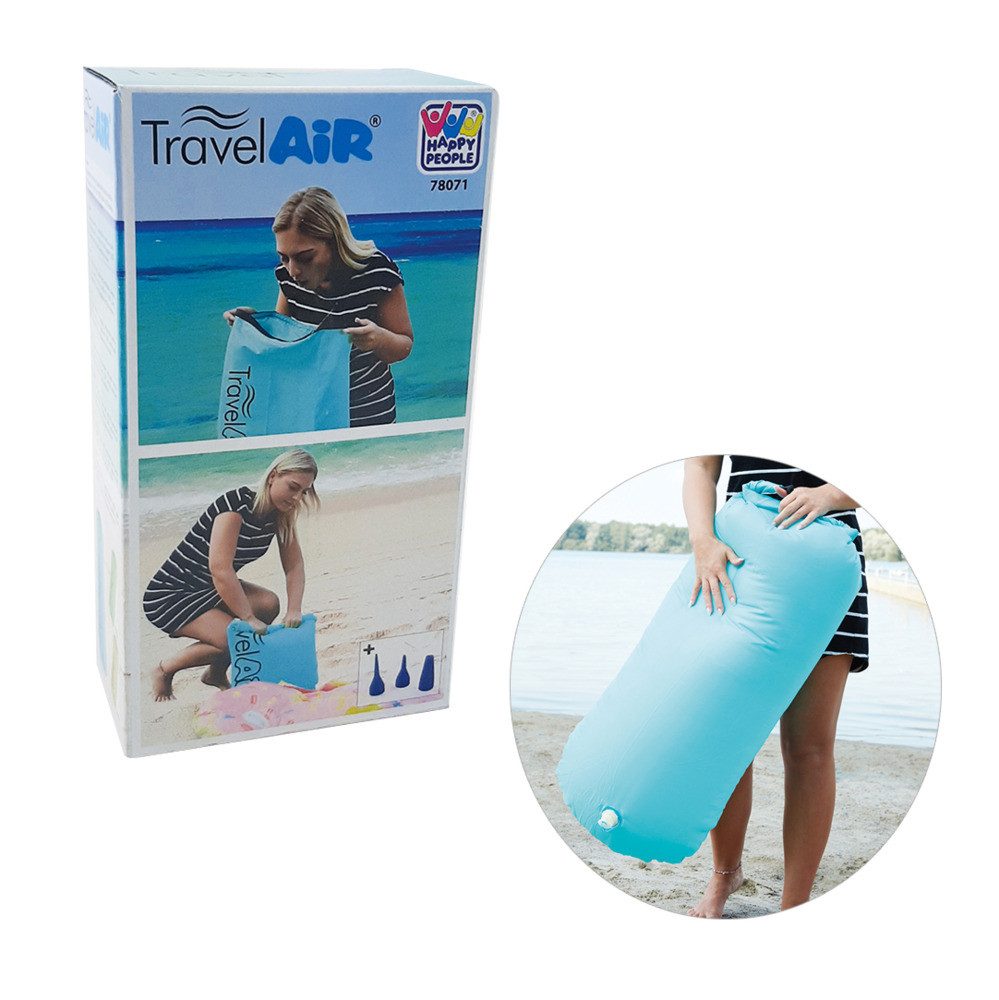 Happy People Luftkissen Travel Air 3in1 Luftsack Kissen blau
