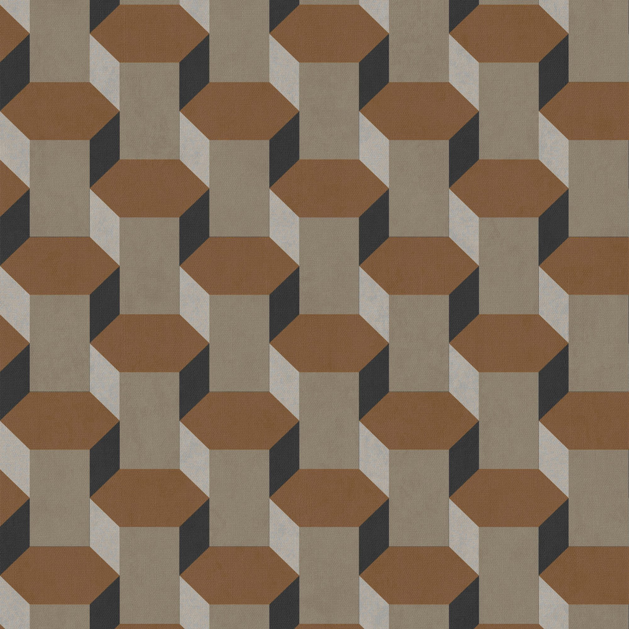 Sublime Vliestapete VINTAGE GEOMETRIC, geprägt, 3D-Optik, (1 St), Design Tapeten