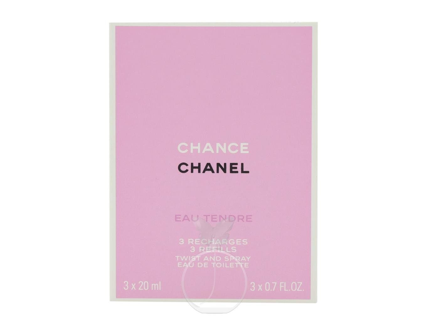 CHANEL Eau de Toilette Chanel Chance Eau Tendre Eau de Toilette Twist and  Spray 3 x 20 ml