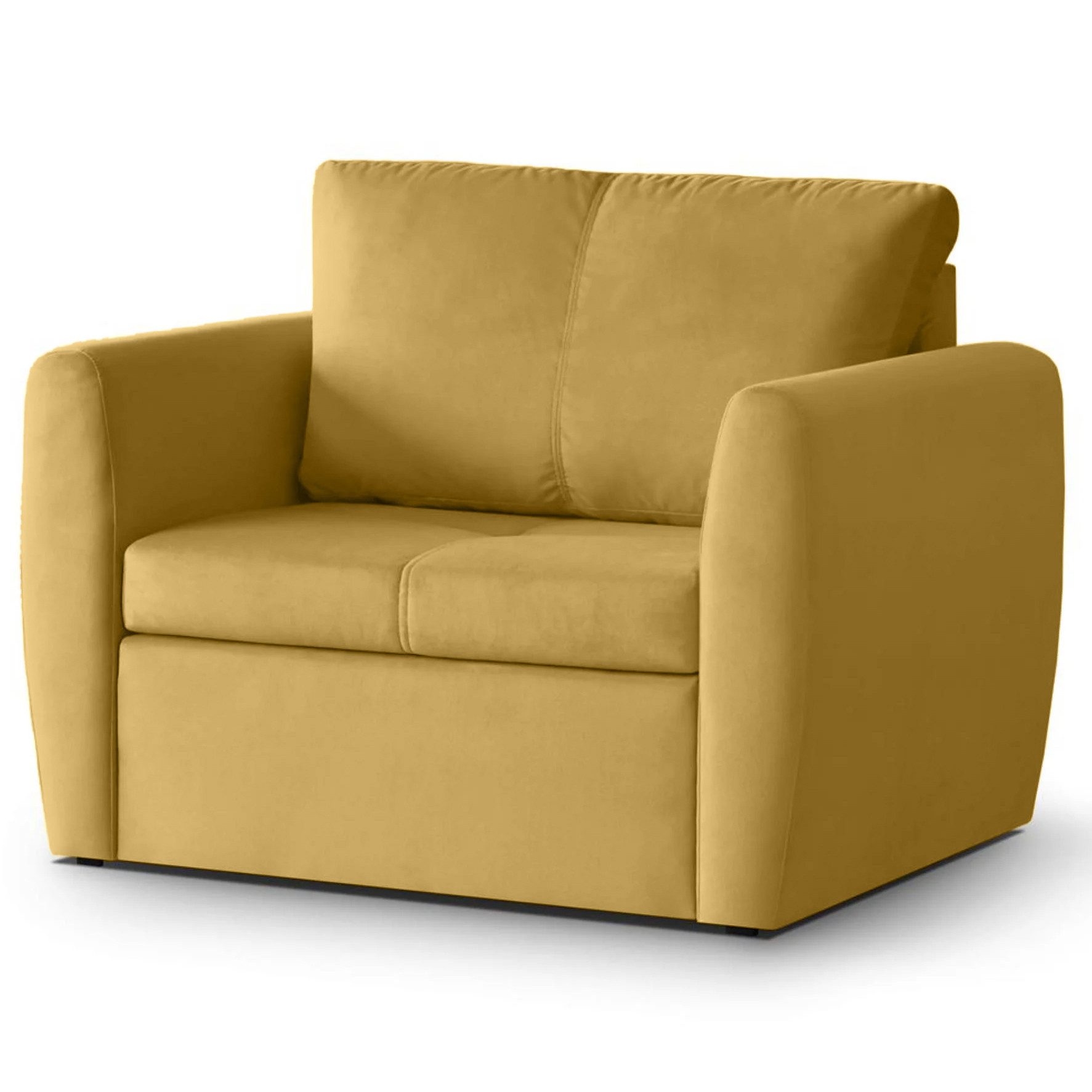 Beautysofa Relaxsessel KAMEL mit Schlaffunktion und Bettkasten (freistehend, kompakter Schlafsessel für Wohnzimmer & Gästezimmer, Velours TRINITY), Schlafsessel ausklappbar, moderner Sessel mit Liegefläche 188x82 cm