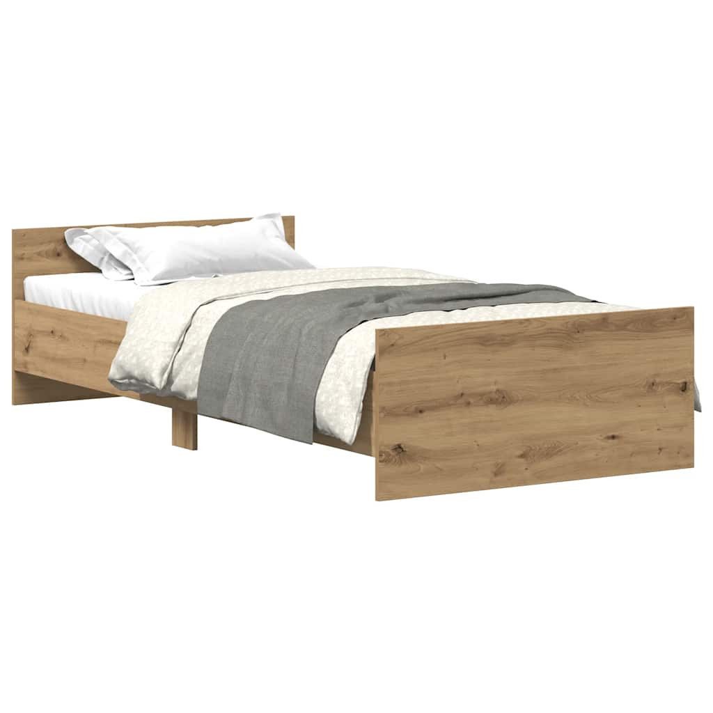 vidaXL Bett Bettgestell ohne Matratze Artisan-Eiche günstig online kaufen