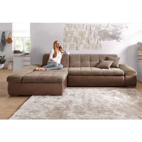 DOMO collection Ecksofa Moric Schlafsofa B/T/H 300/172/80 cm, auch in Cord, L-Form, XXL-Format, wahlweise auch mit Bettfunktion und Armverstellung