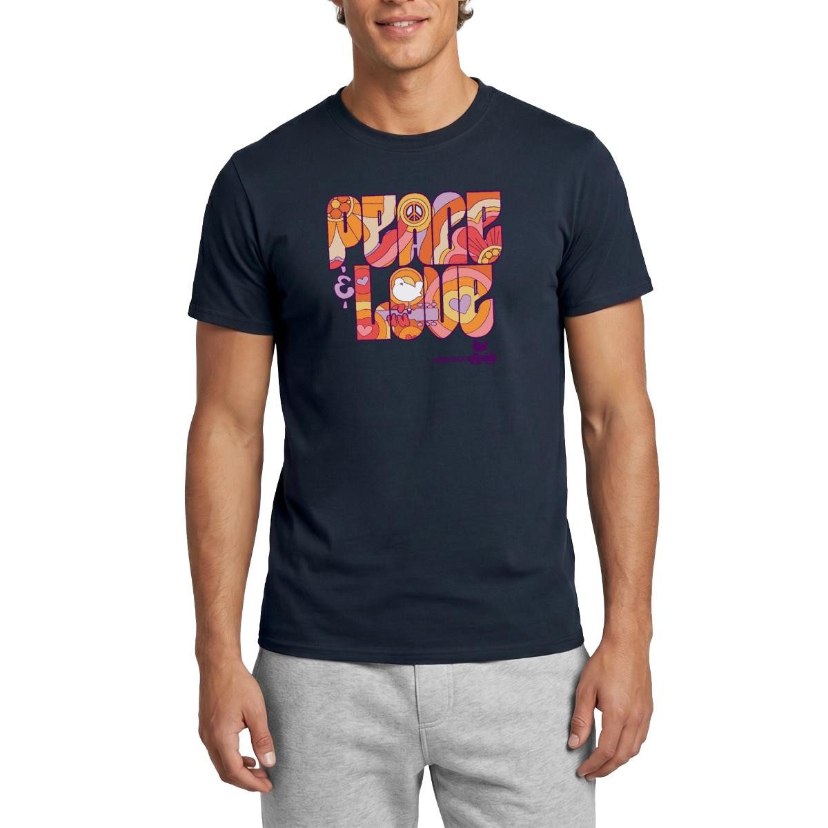 T-Shirt Woodstock Peace Love Hippie Design Männer T-Shirt