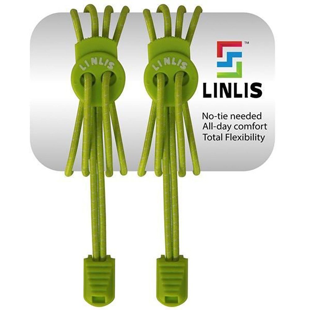 LINLIS Schnürsenkel Elastische Schnürsenkel ohne zu schnüren LINLIS Stretch FIT Komfort mit 27 prächtige Farben, Wasserresistenz, Strapazierfähigkeit, Anwenderfreundlichkeit Grün-1