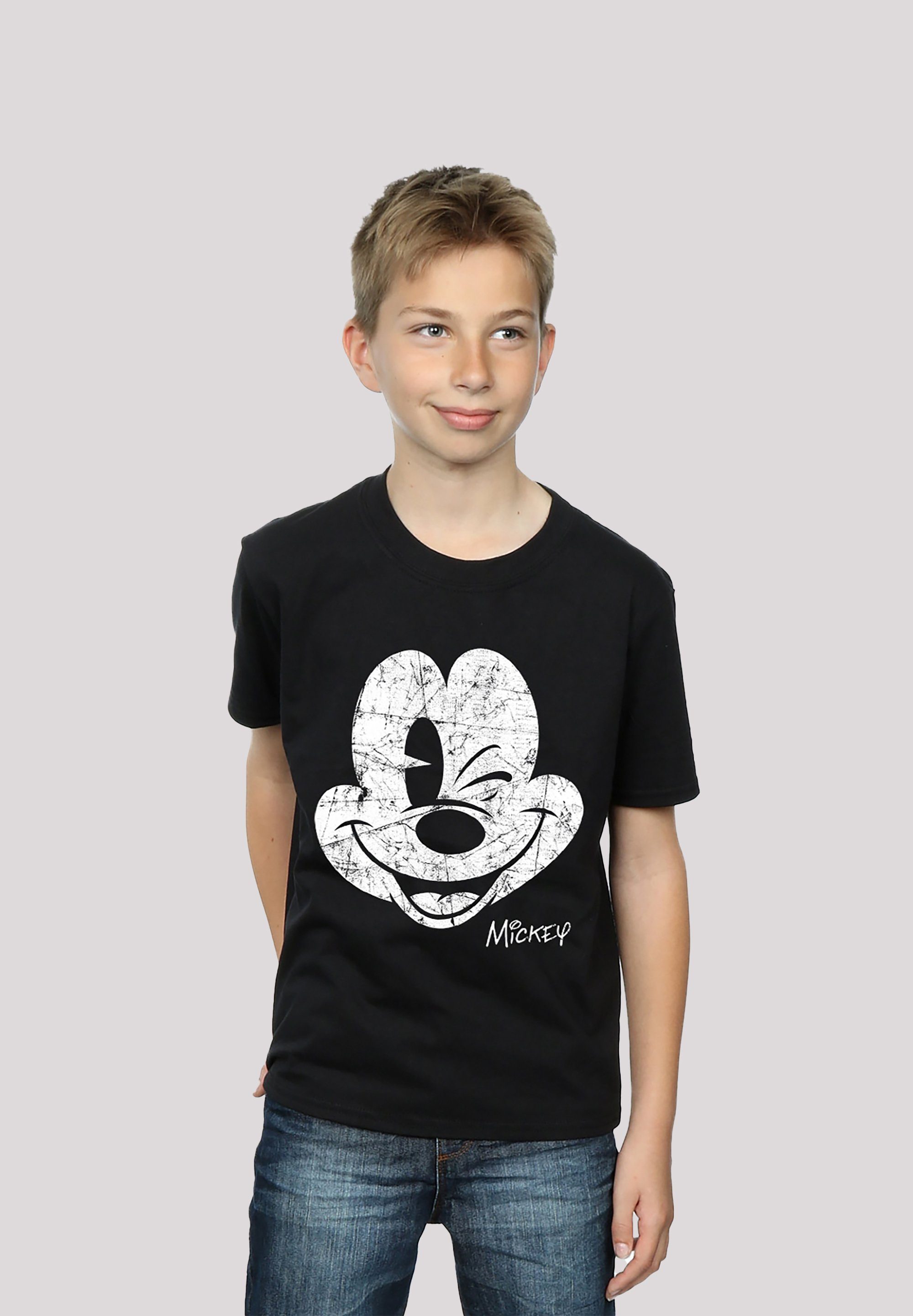 Kinder,Premium Unisex Disney Disney Merch,Jungen,Mädchen,Bedruckt, Face Beaten Mickey Maus MICKEY Since T-Shirt CADT Micky CHAR F4NT4STIC Mouse