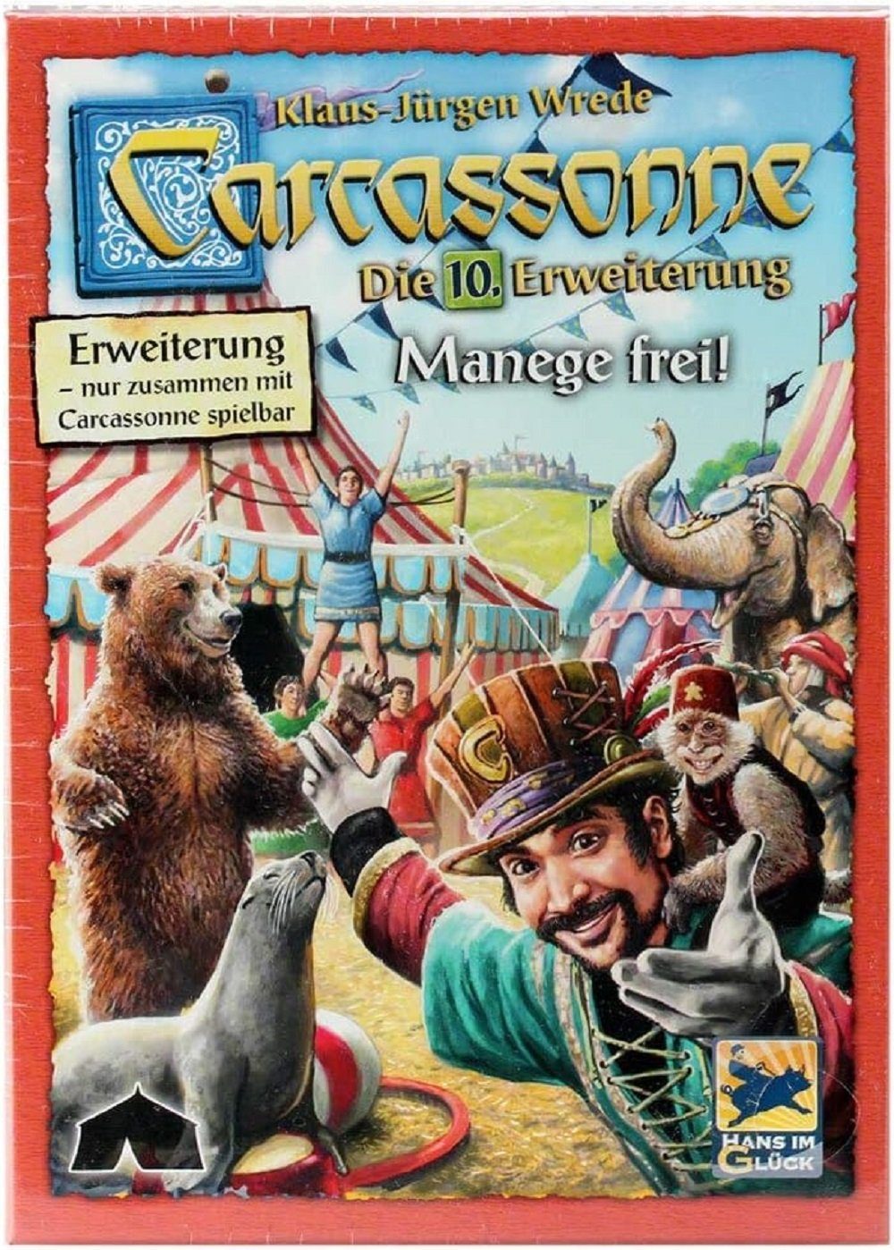 Hans im Glück Spiel Manege frei - Zirkus Tieren - 10. Erweiterung zu Carcassonne