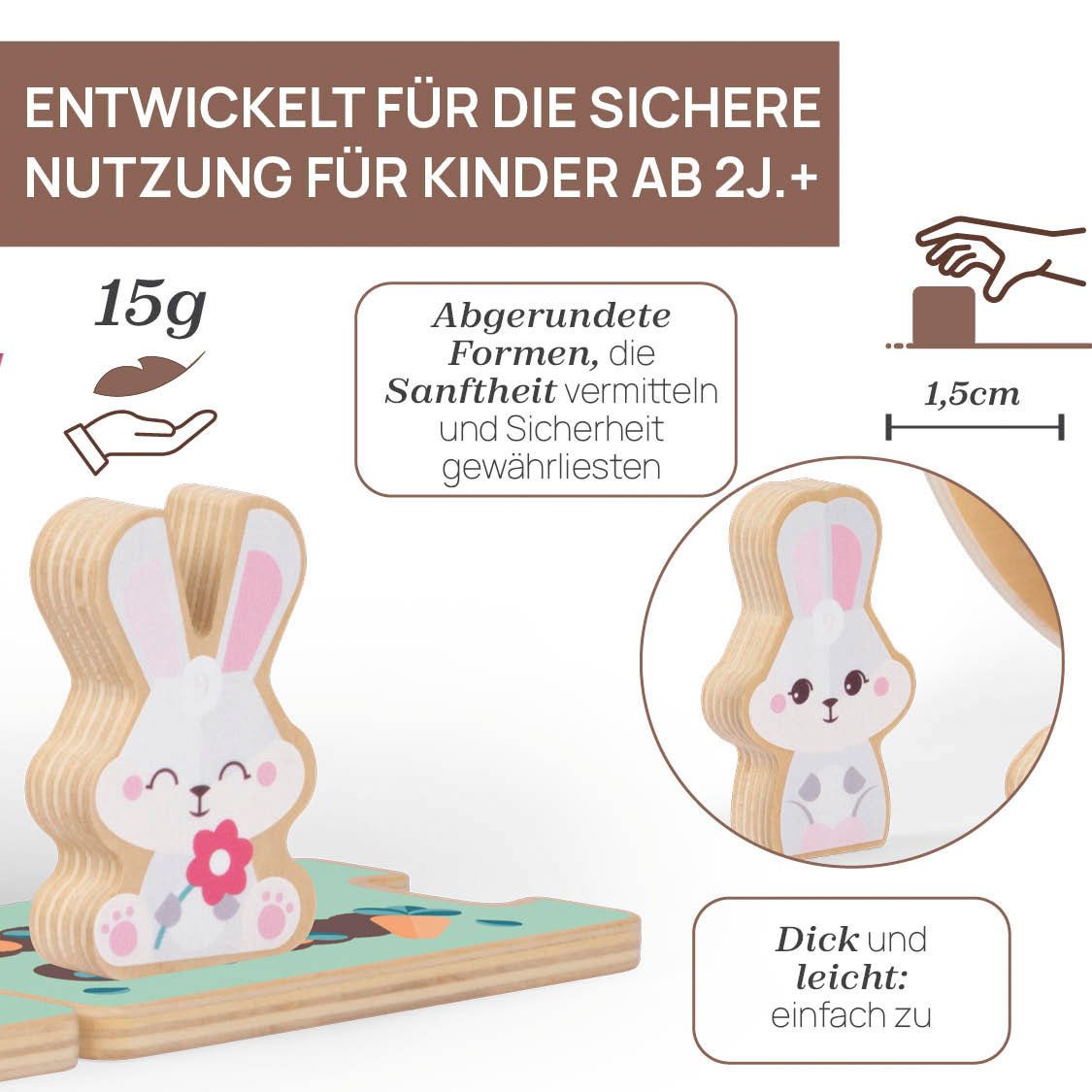 Chicco Steckspielzeug My Wood Friendy - Der Hasenhügel