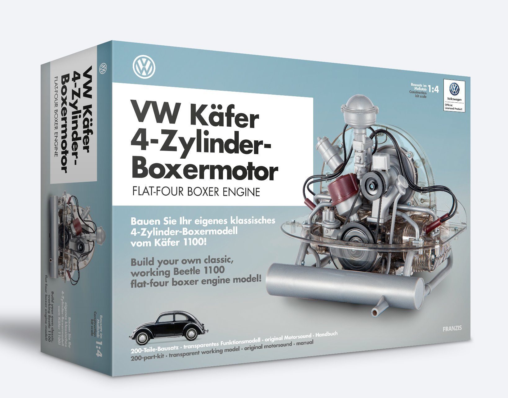 Franzis 3D-Puzzle Bausatz VW Käfer 4-Zylinder Boxermotor, Puzzleteile | 3D-Puzzle