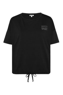 SOCCX Oversize-Shirt mit Bindeband am Saum