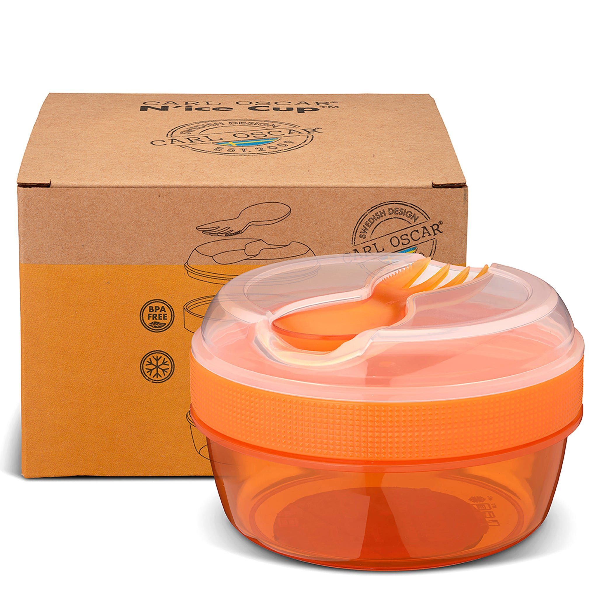 Orange Lunchbox Oscar Carl Becher N’ice - Lunch Carl Oscar Cup™