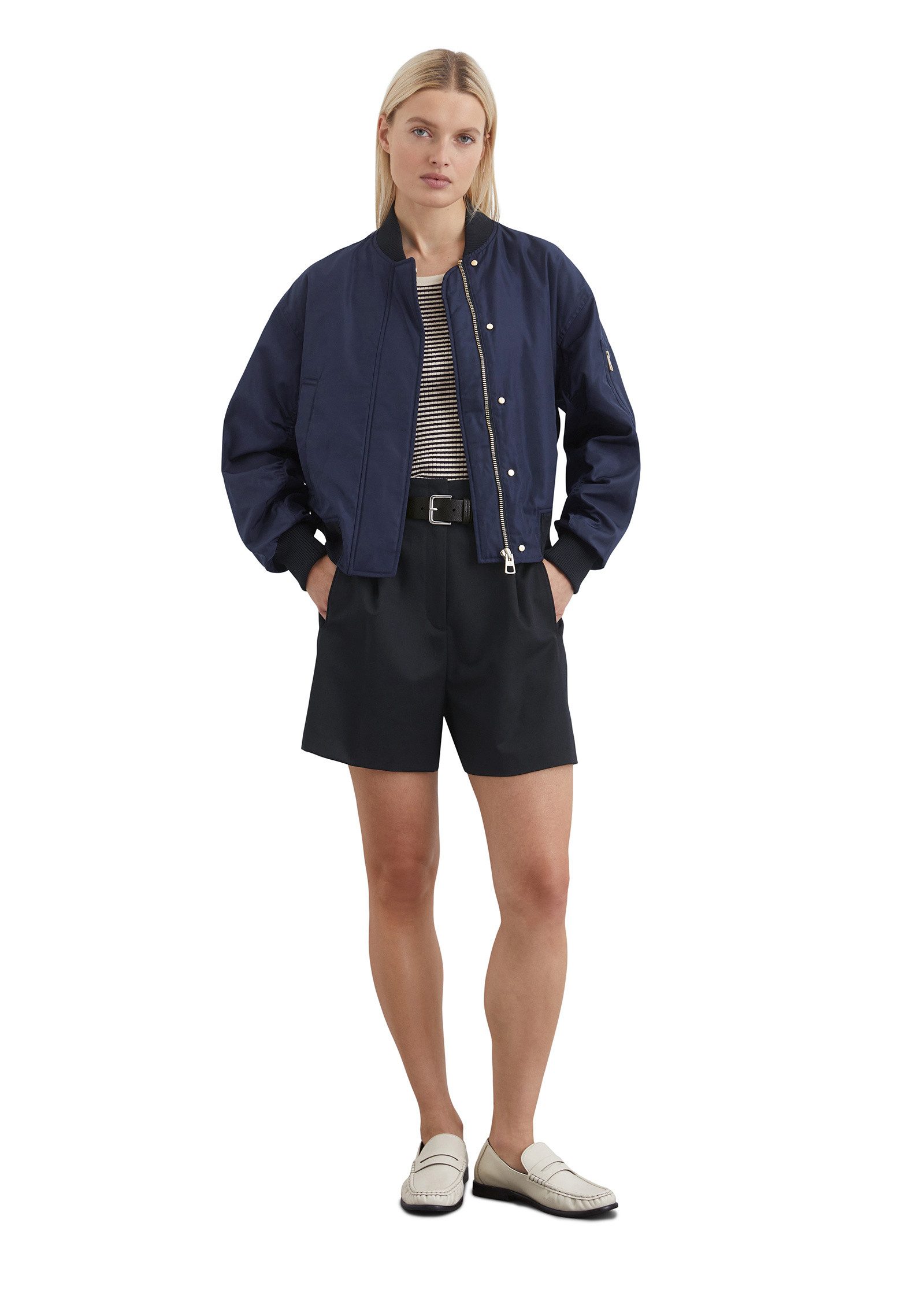 Marc O'Polo Outdoorjacke aus recyceltem Mini-Canvas