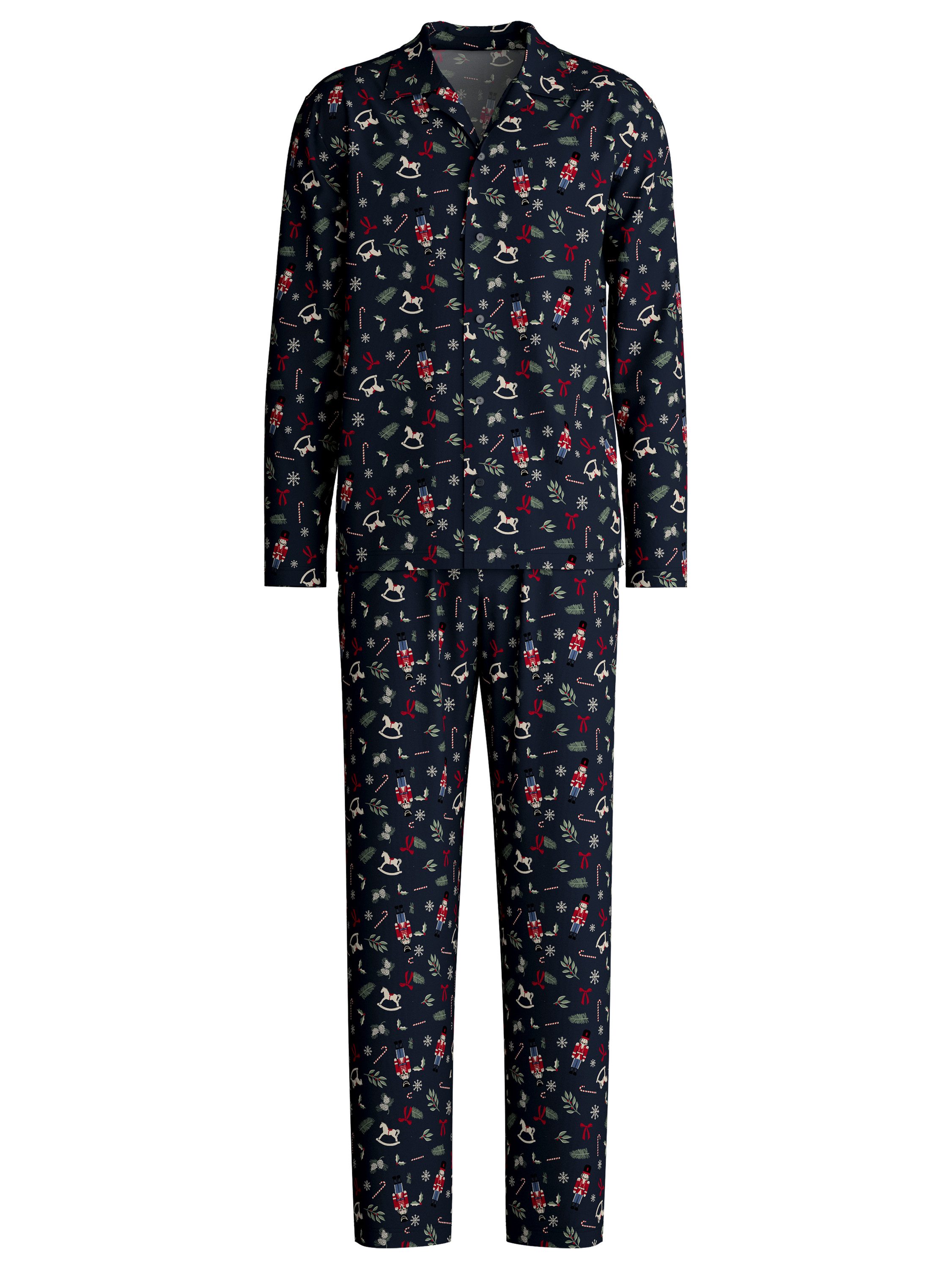 CALIDA Pyjama Family & Friends Herren (2 tlg) durchgeknöpft, weich und wärmend