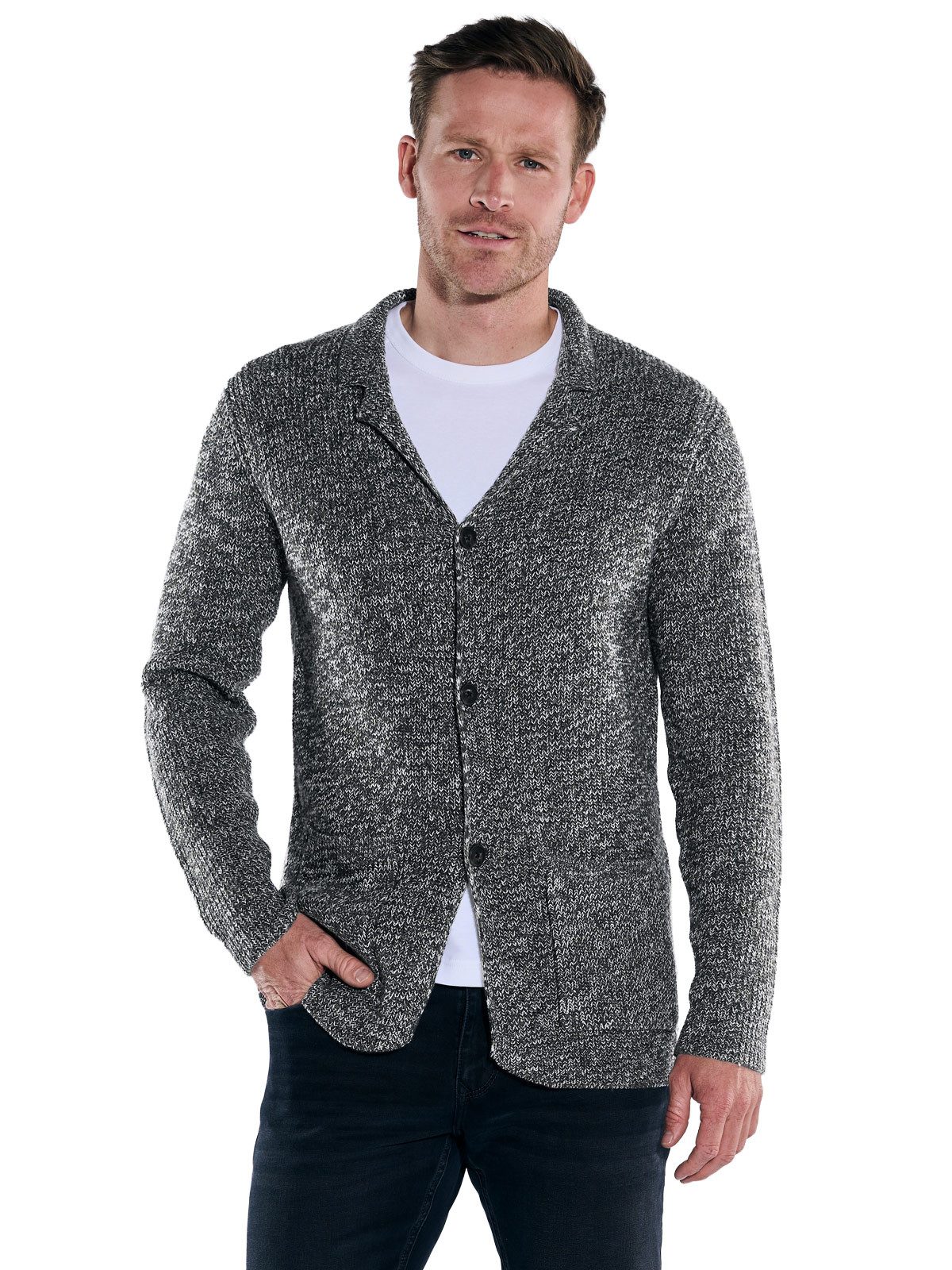 Engbers Stricksakko engbers Herren Stricksakko meliert, Oliv